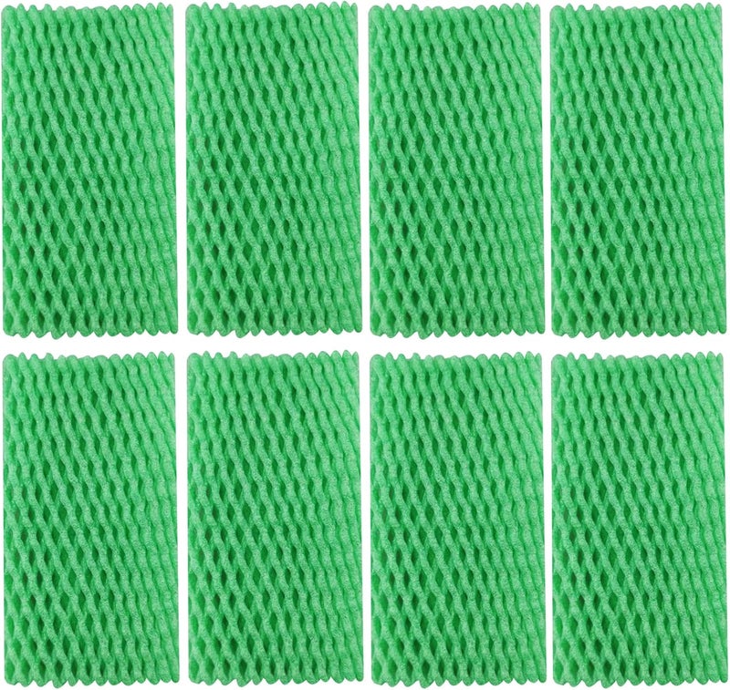 HanyHere 50 Pieces Fruit Protection Bags Foam Mesh Keep Safe Mesh Sleeves for Large Supermarkets, Fruit Shops (Green-14x6cm) - Image 1